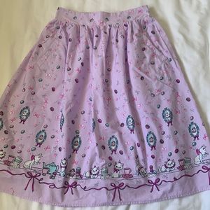 - Disney Marie from The Aristocats lavender full lined cotton skirt EUC